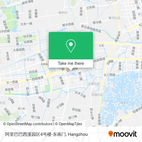 阿里巴巴西溪园区4号楼-东南门 map