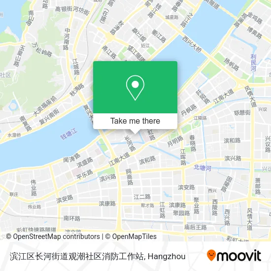 滨江区长河街道观潮社区消防工作站 map