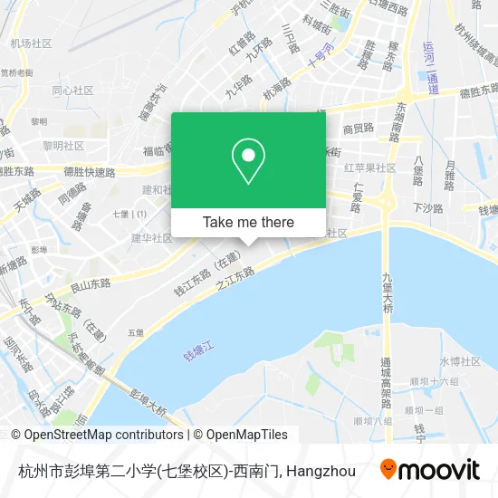 杭州市彭埠第二小学(七堡校区)-西南门 map