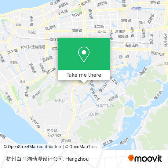 杭州白马湖动漫设计公司 map