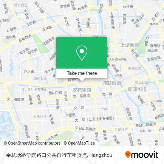 余杭塘路学院路口公共自行车租赁点 map