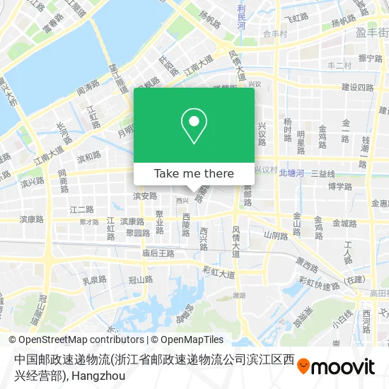 中国邮政速递物流(浙江省邮政速递物流公司滨江区西兴经营部) map