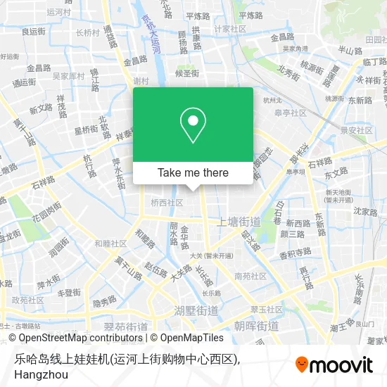 乐哈岛线上娃娃机(运河上街购物中心西区) map