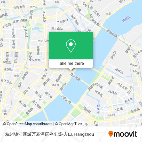 杭州钱江新城万豪酒店停车场-入口 map