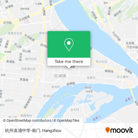 杭州袁浦中学-南门 map