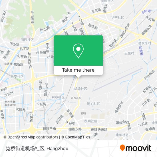 笕桥街道机场社区 map