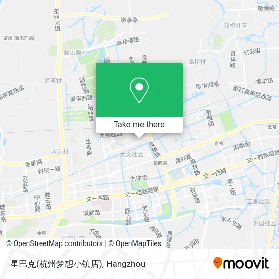 星巴克(杭州梦想小镇店) map