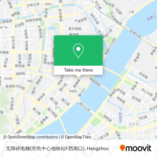 无障碍电梯(市民中心地铁站F西南口) map