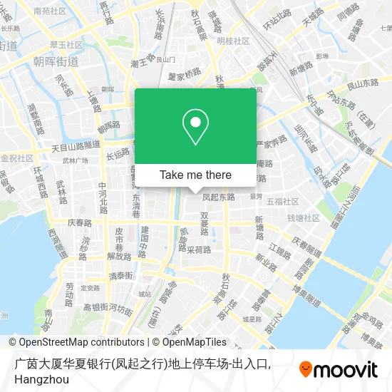 广茵大厦华夏银行(凤起之行)地上停车场-出入口 map