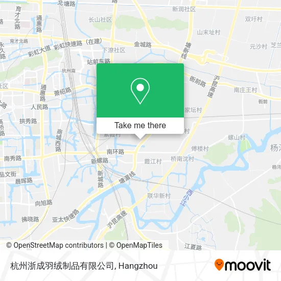 杭州浙成羽绒制品有限公司 map