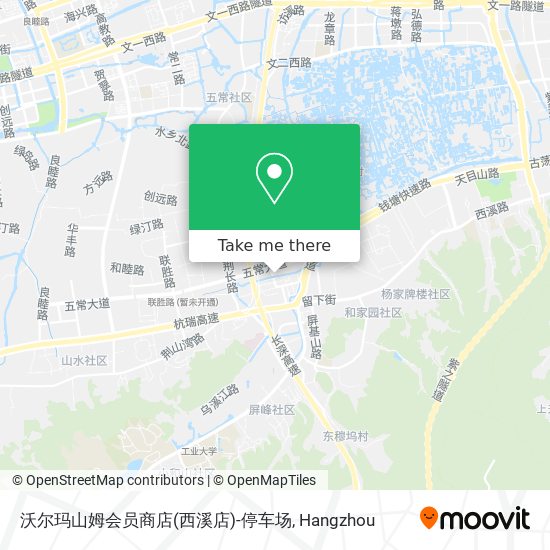 沃尔玛山姆会员商店(西溪店)-停车场 map