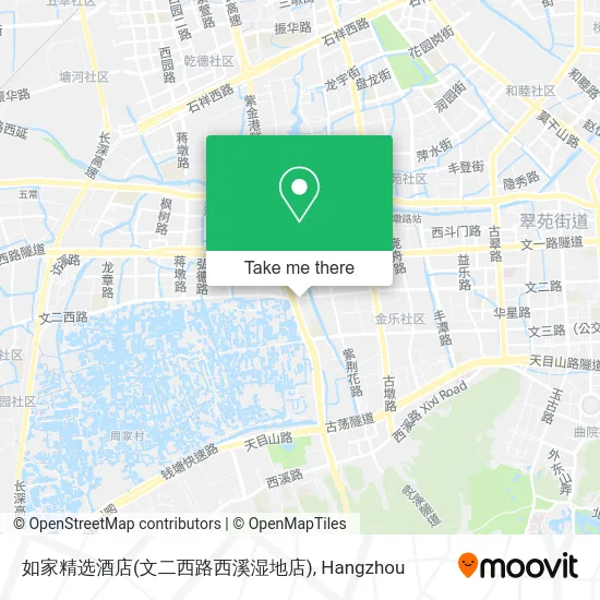 如家精选酒店(文二西路西溪湿地店) map
