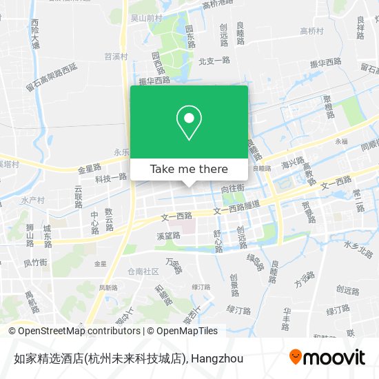 如家精选酒店(杭州未来科技城店) map