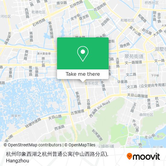 杭州印象西湖之杭州普通公寓(中山西路分店) map