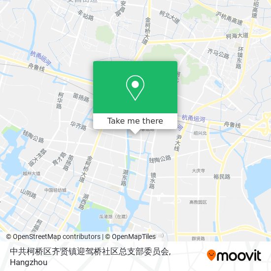 中共柯桥区齐贤镇迎驾桥社区总支部委员会 map