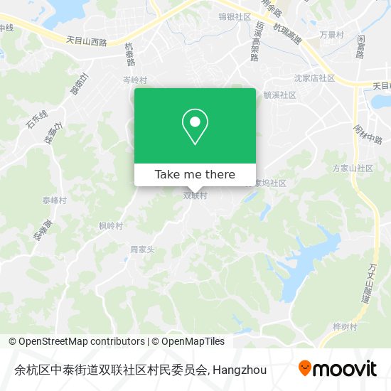 余杭区中泰街道双联社区村民委员会 map