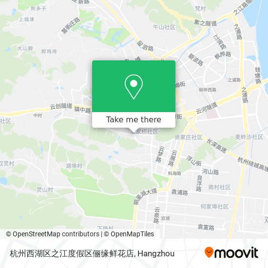 杭州西湖区之江度假区俪缘鲜花店 map