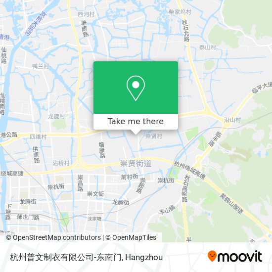 杭州普文制衣有限公司-东南门 map