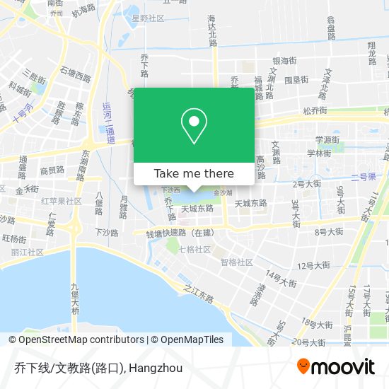 乔下线/文教路(路口) map