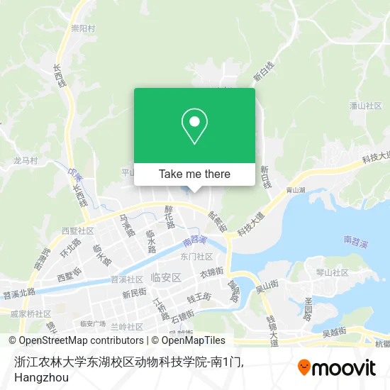 浙江农林大学东湖校区动物科技学院-南1门 map