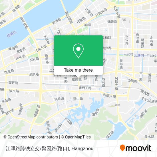 江晖路跨铁立交/聚园路(路口) map