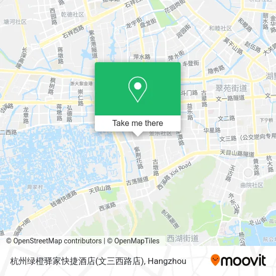 杭州绿橙驿家快捷酒店(文三西路店) map