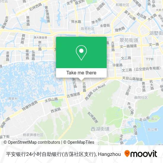 平安银行24小时自助银行(古荡社区支行) map