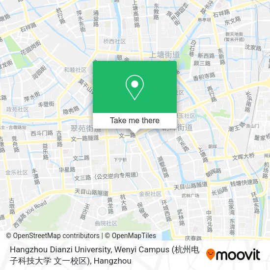 Hangzhou Dianzi University, Wenyi Campus (杭州电子科技大学 文一校区) map