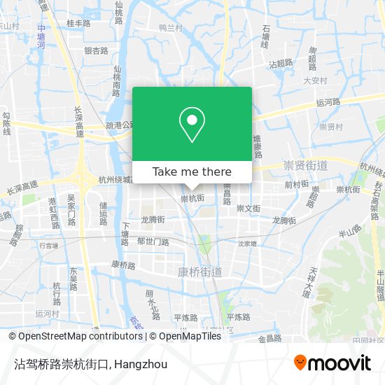 沾驾桥路崇杭街口 map