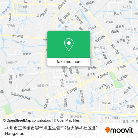 杭州市三墩镇市容环境卫生管理站(大港桥社区北) map