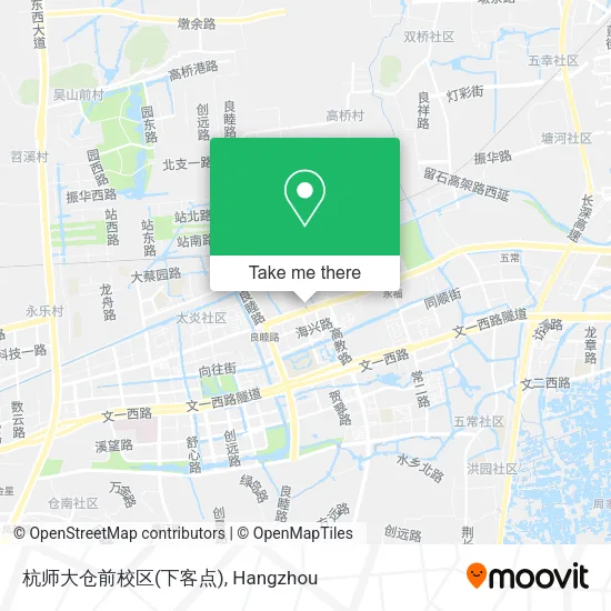 杭师大仓前校区(下客点) map