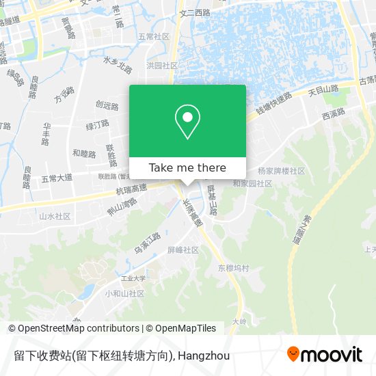 留下收费站(留下枢纽转塘方向) map