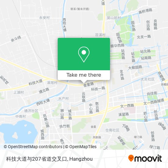 科技大道与207省道交叉口 map