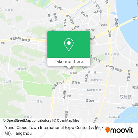 Yunqi Cloud Town International Expo Center (云栖小镇) map