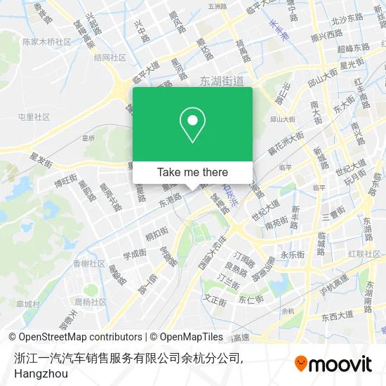 浙江一汽汽车销售服务有限公司余杭分公司 map