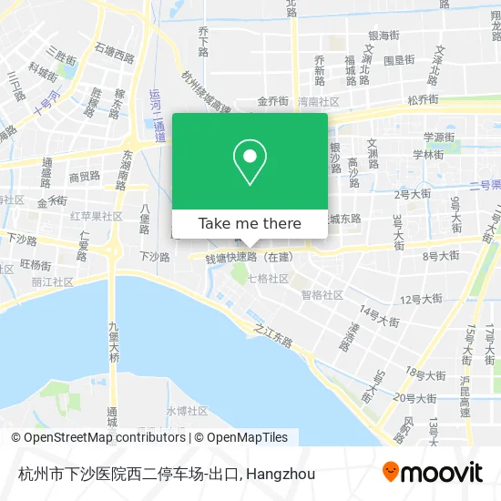 杭州市下沙医院西二停车场-出口 map