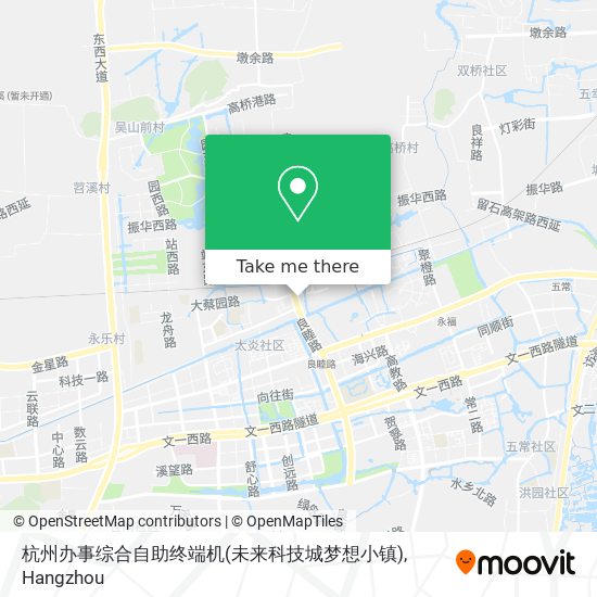 杭州办事综合自助终端机(未来科技城梦想小镇) map