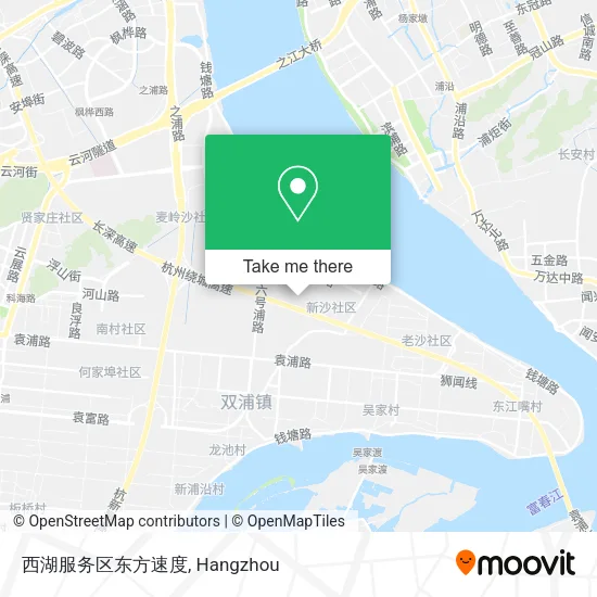 西湖服务区东方速度 map