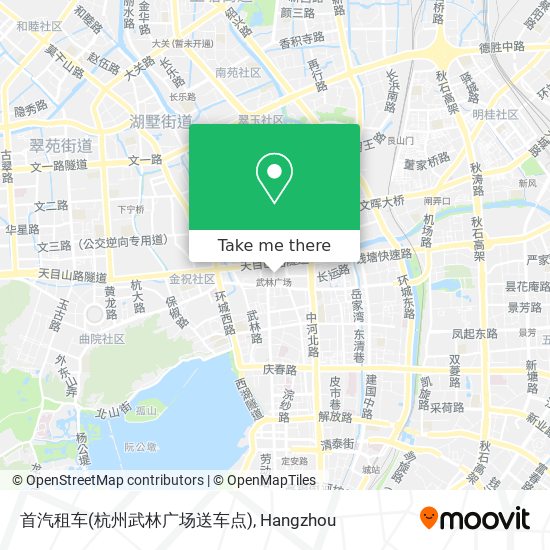 首汽租车(杭州武林广场送车点) map