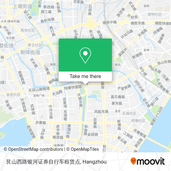 艮山西路银河证券自行车租赁点 map