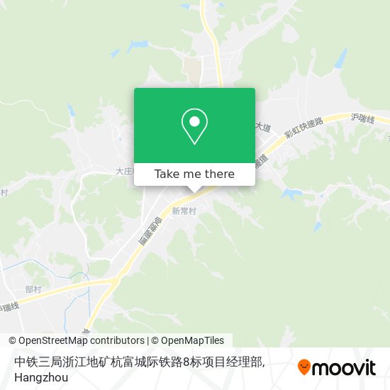 中铁三局浙江地矿杭富城际铁路8标项目经理部 map