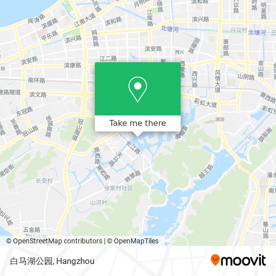 白马湖公园 map