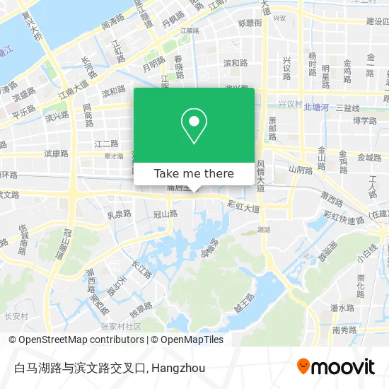 白马湖路与滨文路交叉口 map