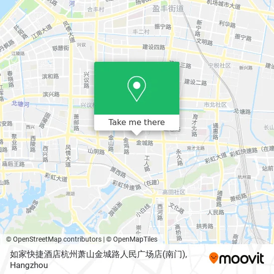 如家快捷酒店杭州萧山金城路人民广场店(南门) map