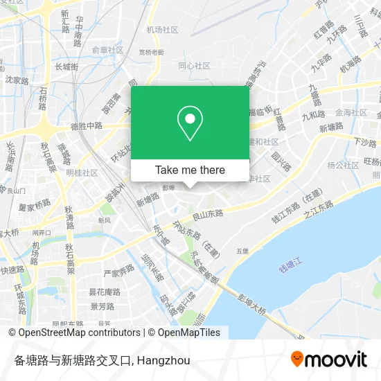 备塘路与新塘路交叉口 map