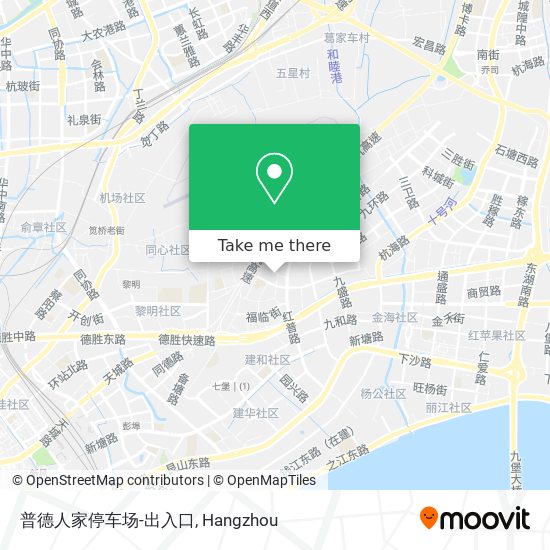 普德人家停车场-出入口 map