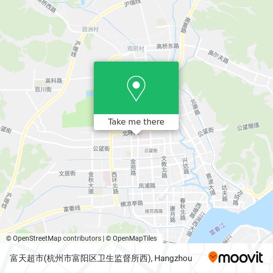 富天超市(杭州市富阳区卫生监督所西) map