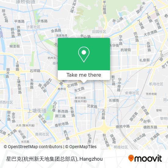 星巴克(杭州新天地集团总部店) map