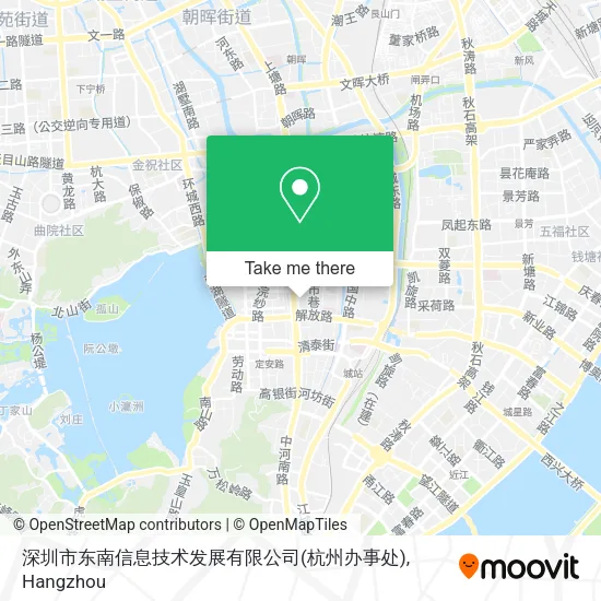 深圳市东南信息技术发展有限公司(杭州办事处) map
