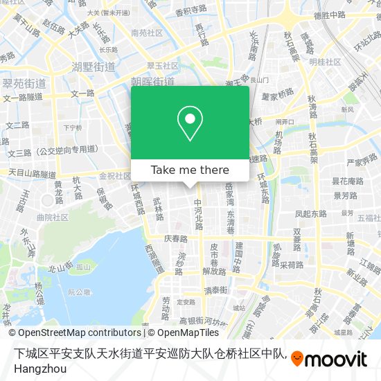 下城区平安支队天水街道平安巡防大队仓桥社区中队 map